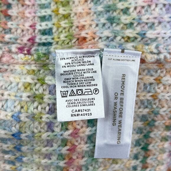 LOFT Rainbow Spacedye Sweater Dress Size Small NEW - Picture 5 of 7